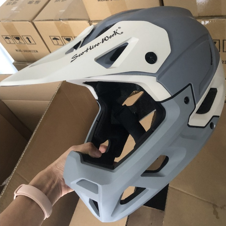 Helm Sepeda MTB Downhill Fullface Enduro Scohiro Work