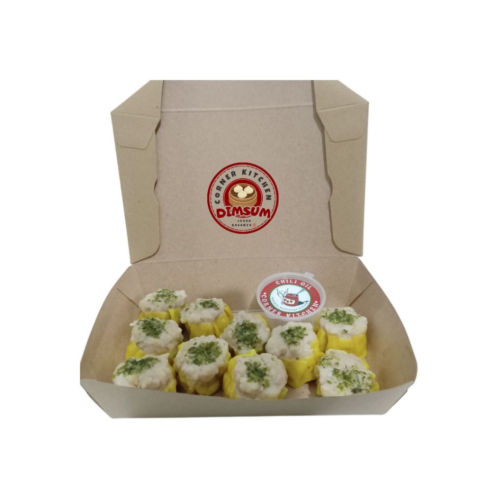 

READY TO EAT. Dimsum Siomay Ayam Udang Kukus Isi 10 + Chili Oil - Corner Kitchen