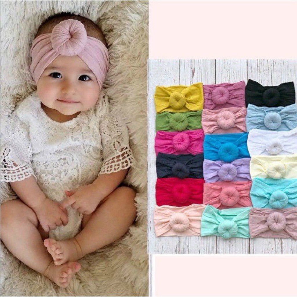 Bandana Bayi Pita donat Balita Anak Perempuan
