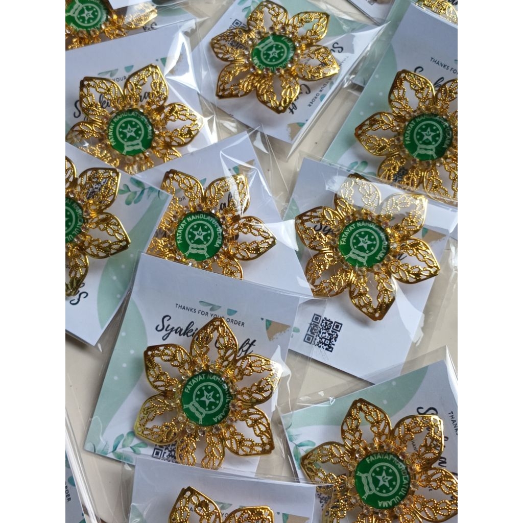 Bros Hijab Pin Logo Custom Fatayat Muslimat NU Terbaru