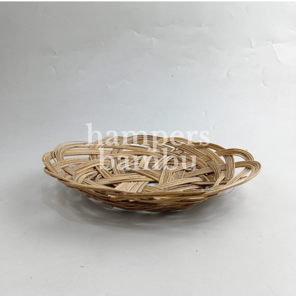 Piring Rotan Bulat / Piring Lidi Anyaman / Piring Rotan Anyaman