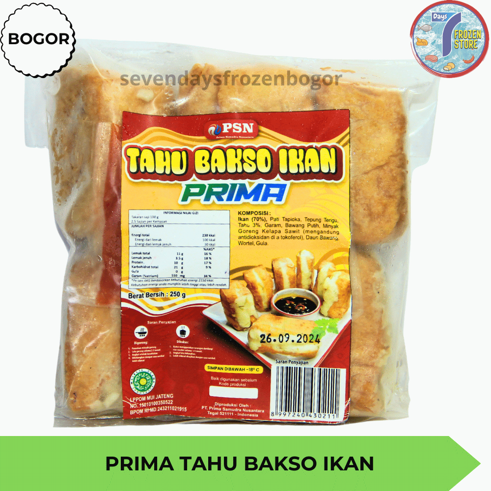 

Prima Tahu Bakso Ikan Beku Frozen Kemasan 250 Gr