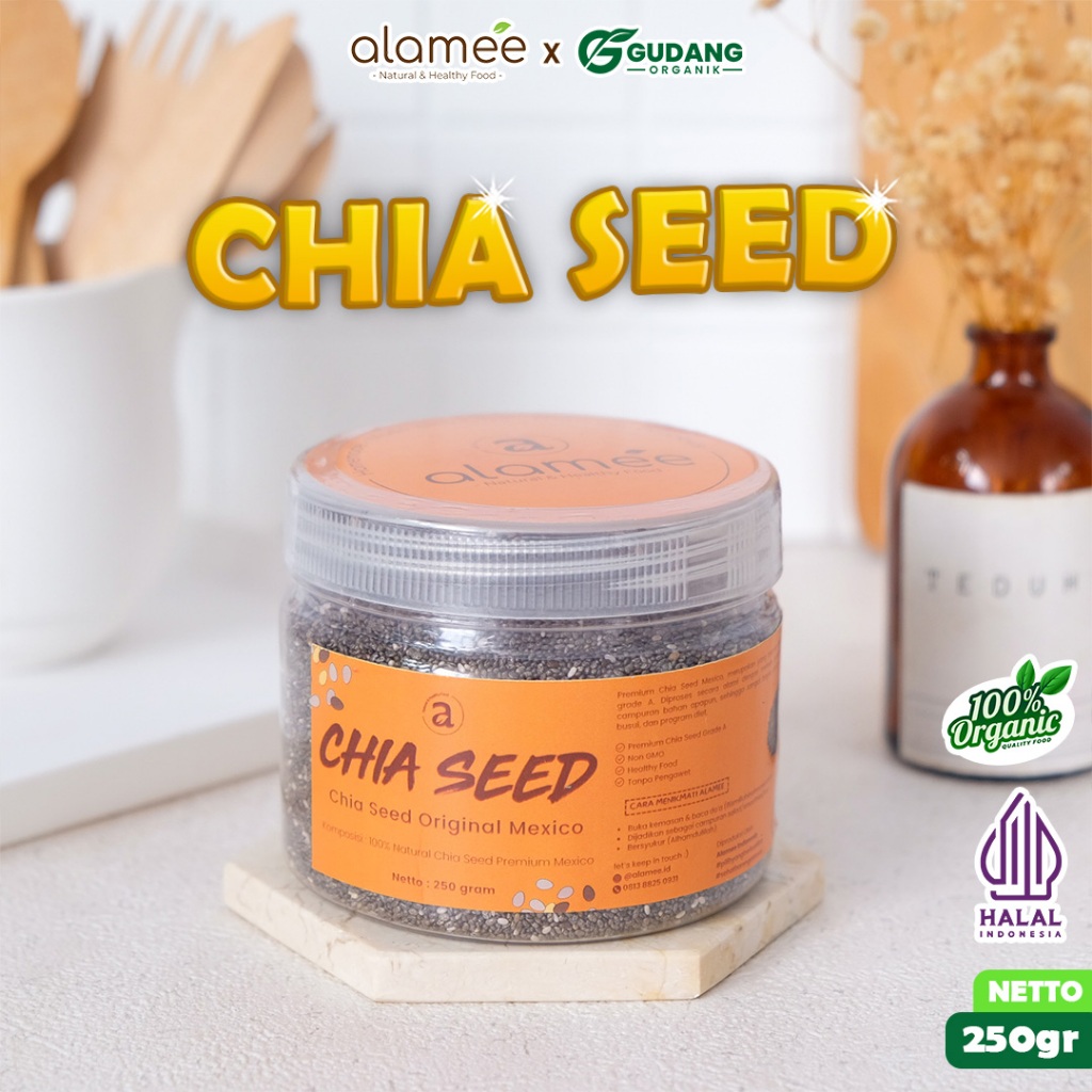 

Alamee Chia seed Organik Diet Original Biji Black Chiaseed Organic Meksiko 250g gudang organik