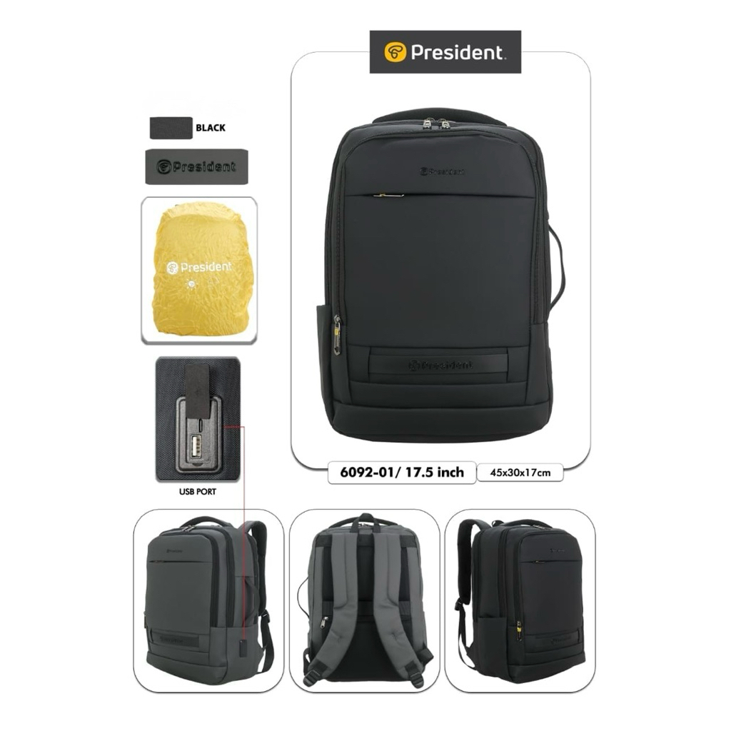 PRESIDENT - RANSEL PRESIDENT 6092 - 01 | TAS RANSEL PRESIDENT LAPTOP | TAS KANTOR LAPTOP