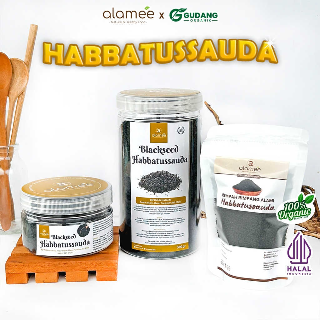 

ALAMEE Jinten Hitam Habbatussauda Biji Jintan Habatusauda Original Asli gudang organik