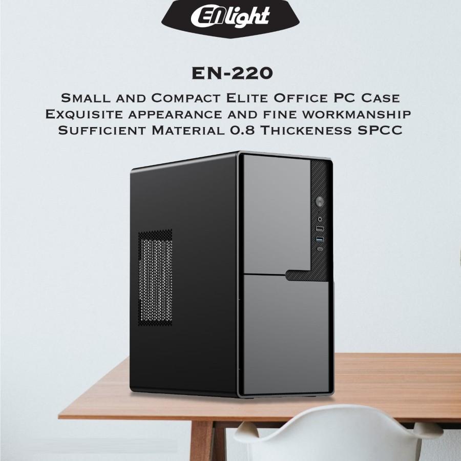CASE ENLIGHT EN220 + PSU 300W mATX Casing PC Komputer EN 220