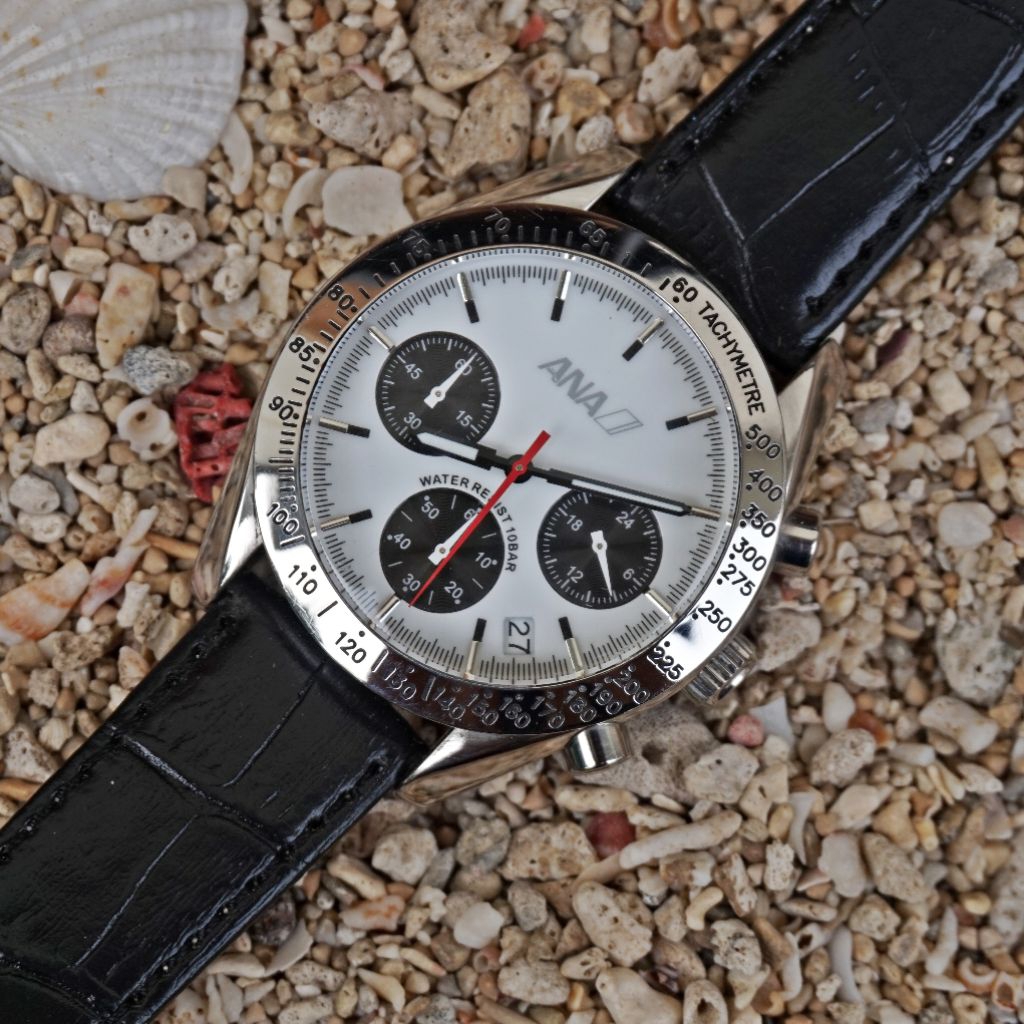 Seiko x All Nippon Airways Japan Panda Chronograph Jam Tangan second Pria