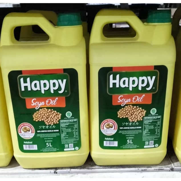

Minyak Happy Soya Oil 5 liter (1 dus isi 4 jerigen0