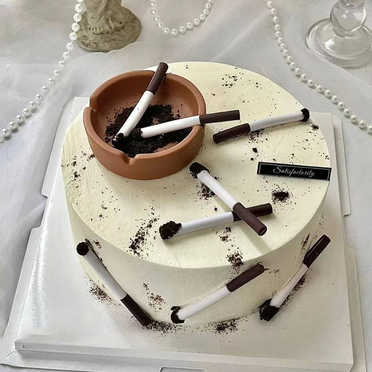 MINIATUR ASBAK DEKORASI CAKE ULANG TAHUN SUAMI, AYAH/TOPPER HIASAN KUE ULANG TAHUN TEMA LAKI-LAKI