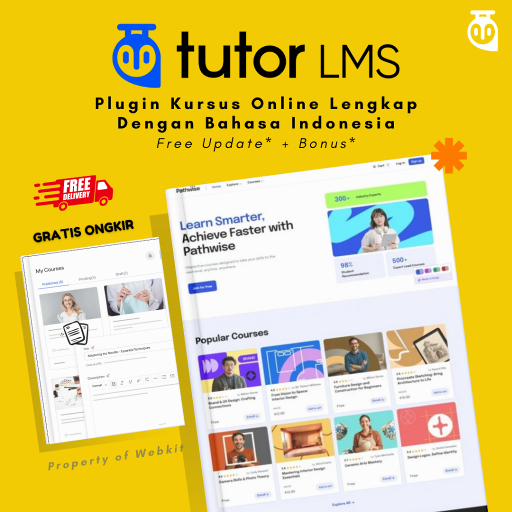 Tutor LMS Pro Versi Bahasa Indonesia - GPL