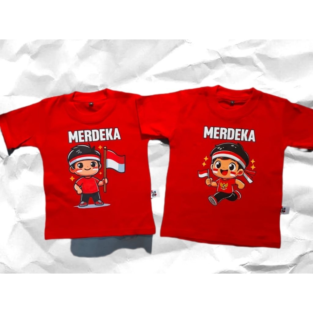 kaos 17 agustus merah anak anak