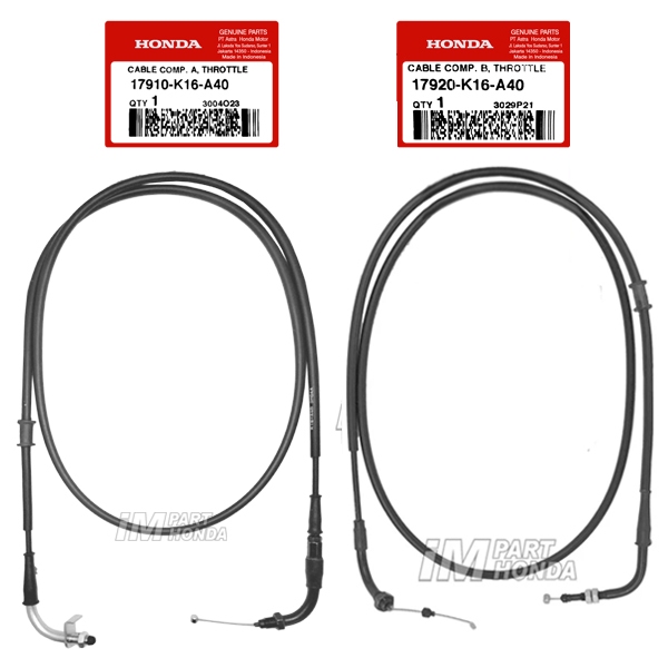 17910-K16-A40 17920-K16-A40 Kabel Gas A B Atas Bawah Scoopy eSP K16 2015 - 2016