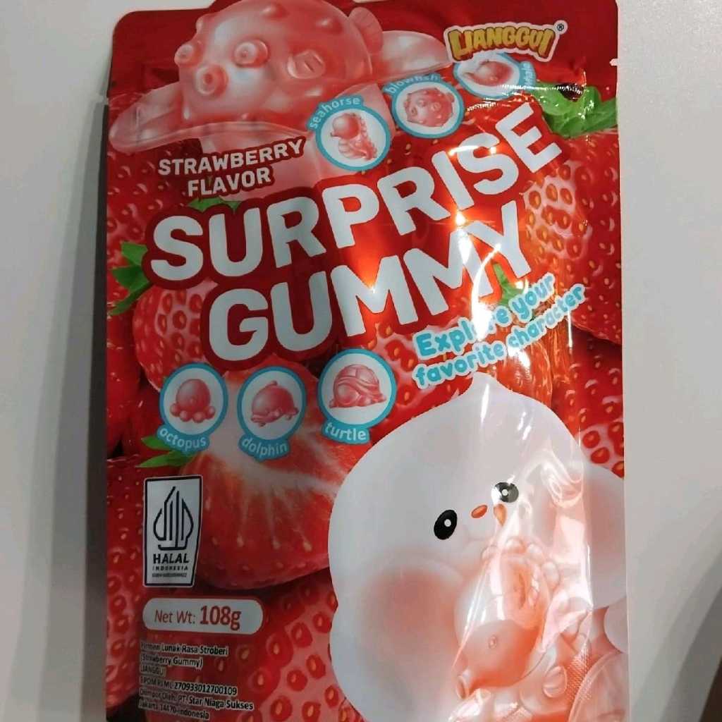 

(6BKS) SURPRISE GUMMY Permen Jelly Lunak 108G (Halal BPOM)