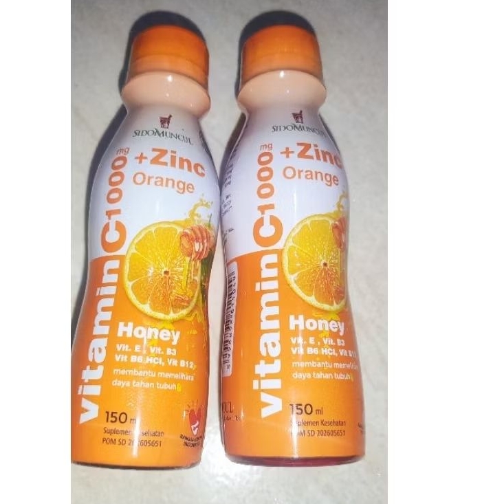 

Sido Muncul Vitamin C 1000 + Zinc Jeruk150 ml