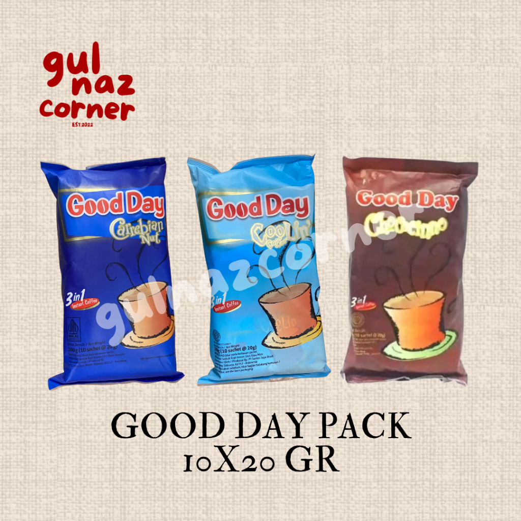 

[ FREE BUBBLE WRAP ] GOOD DAY COFFE POWDER PACK 10X20 GR | CAREBIAN CHOCOCINO COOLING