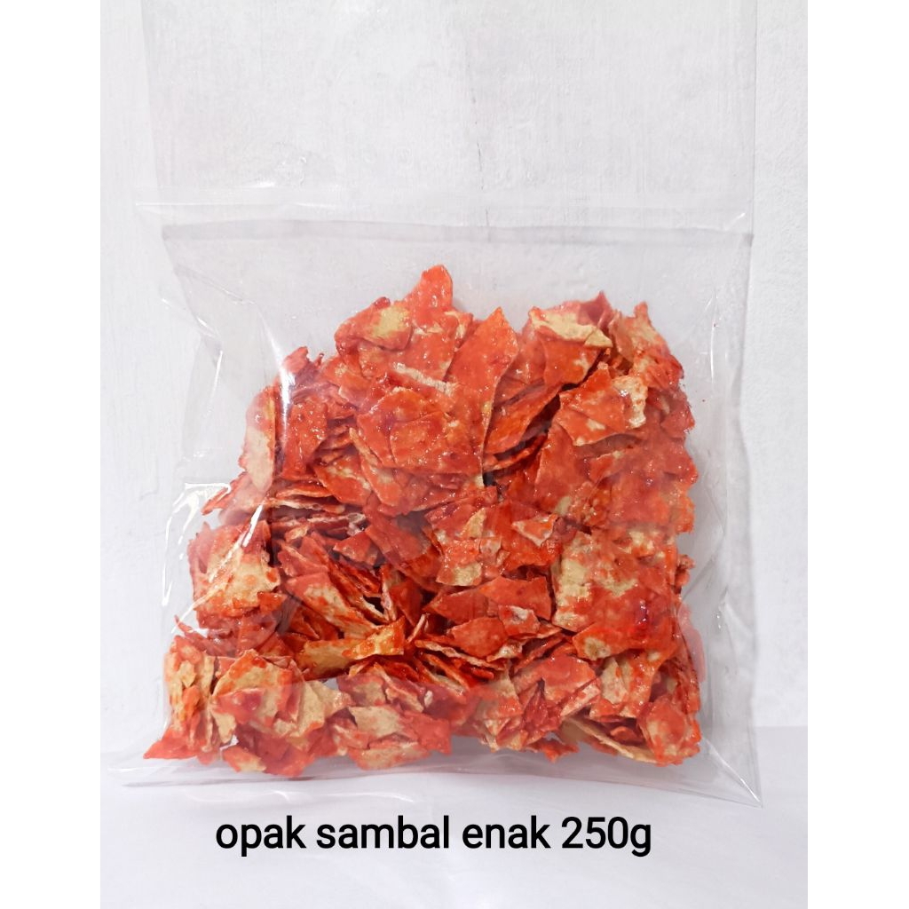 

Opak sambal enak pedas manis 250g / berkualitas / homemade keripik ubi