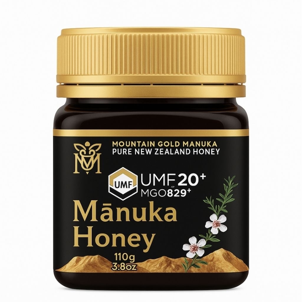 

PROMO Mountain Gold Manuka Honey UMF 20+, 110g, 250g, 500g Madu Manuka, Madu New Zealand