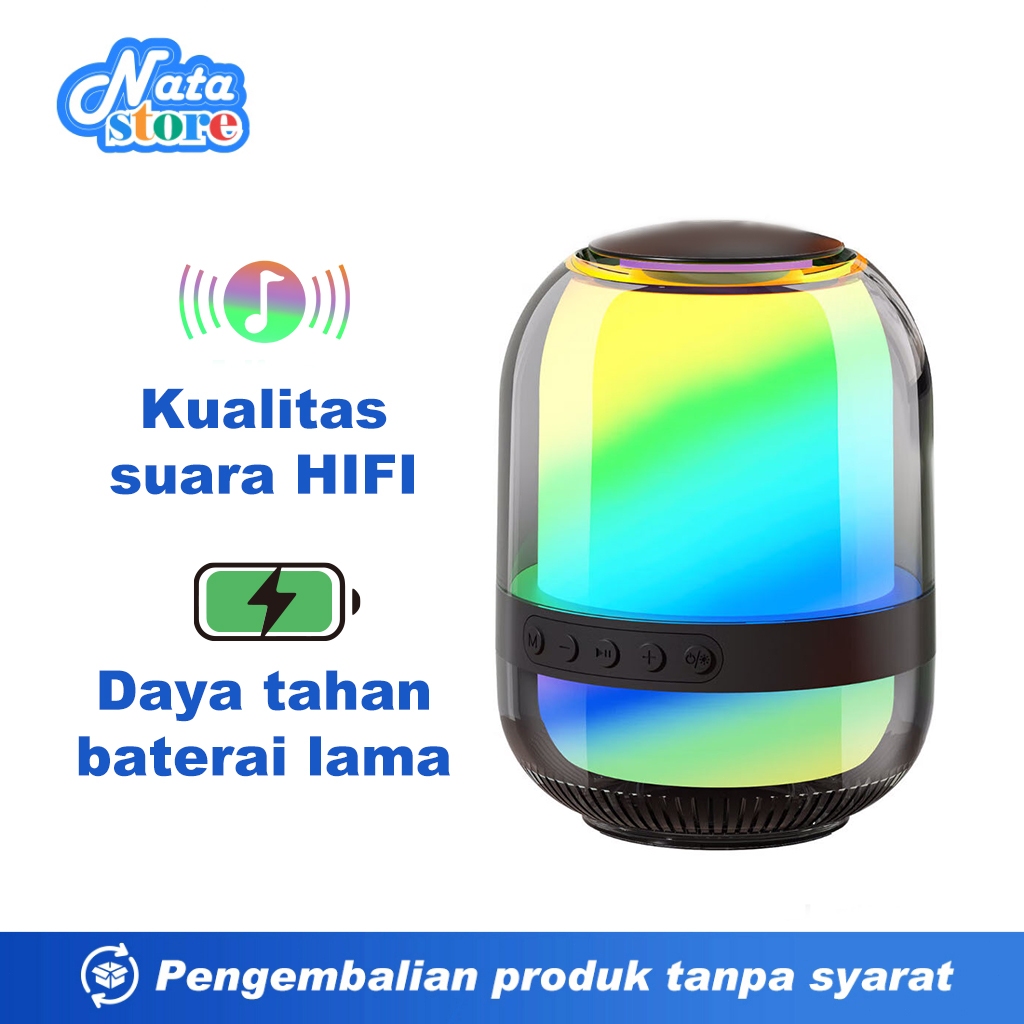 Natastore Wireless Bluetooth Speaker TWS RGB LED HIFI SOUND