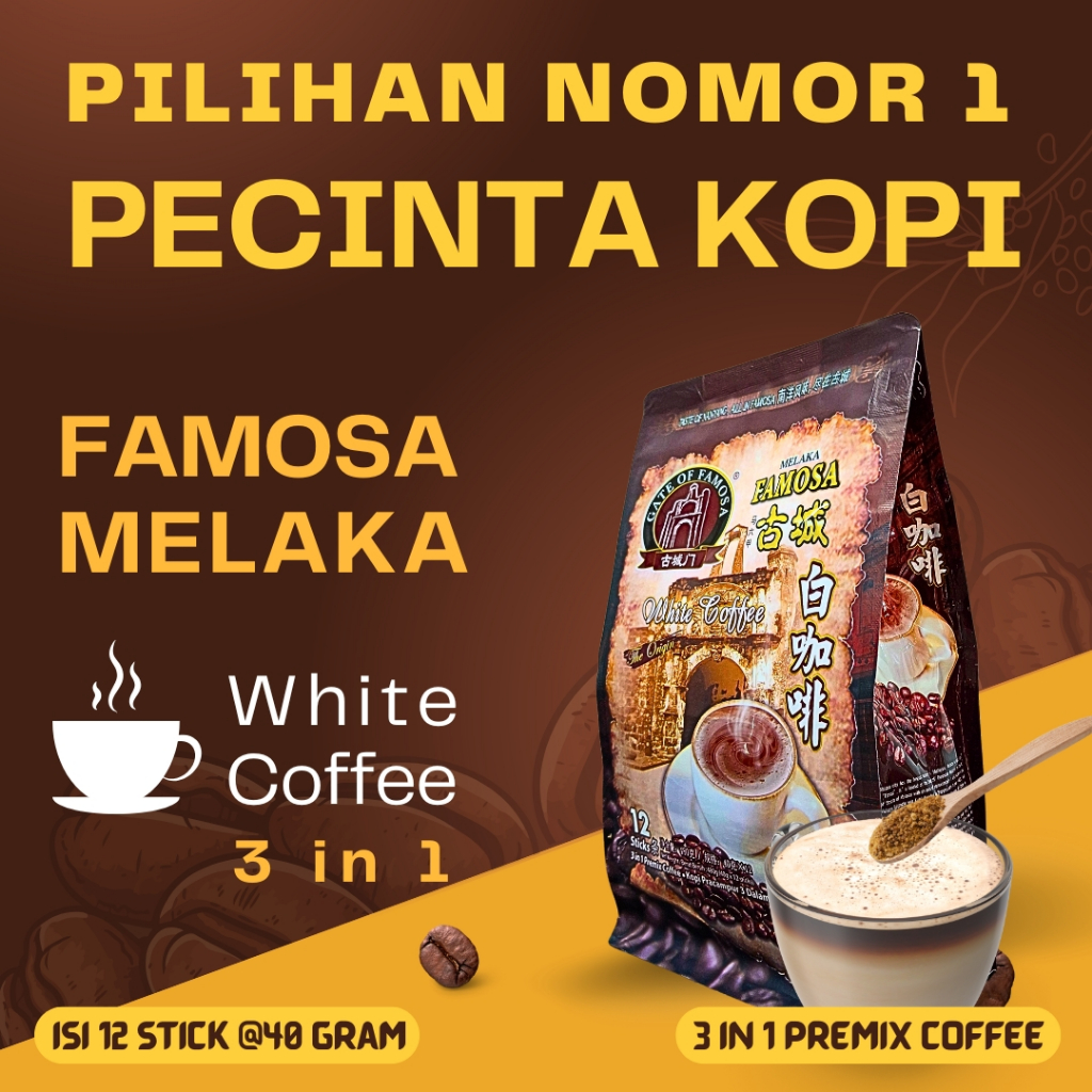 

White Coffee Famosa Melaka Kopi Import Malaysia