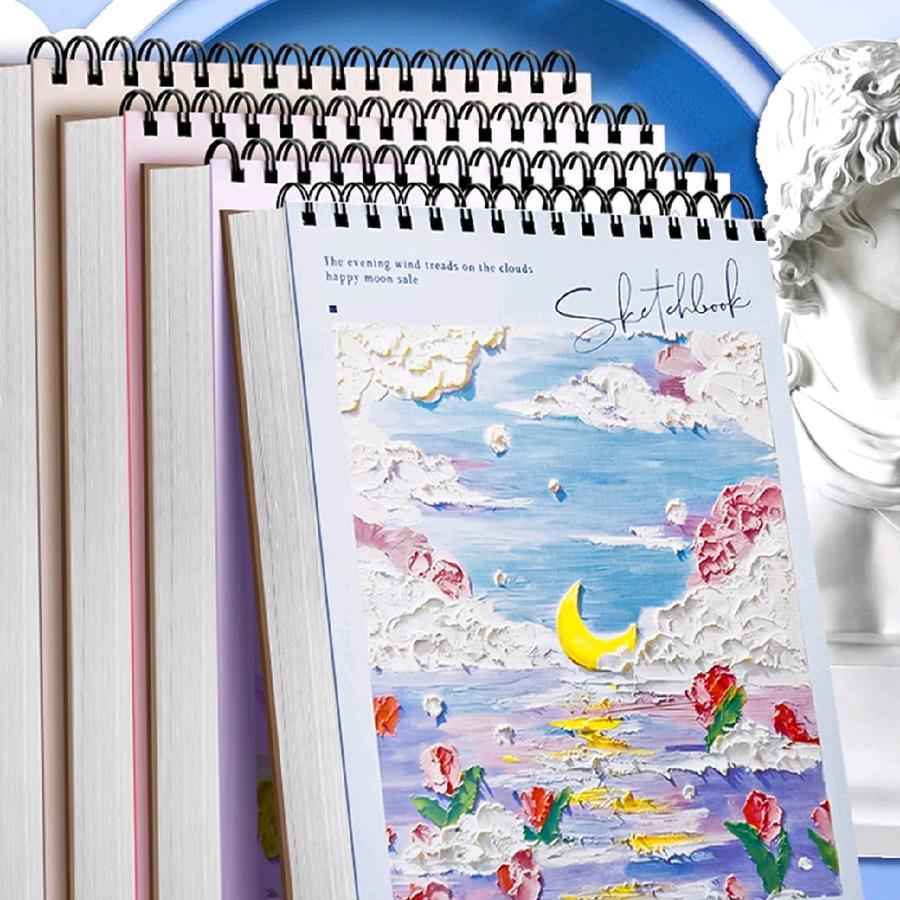 

Sketchbook A4 Buku Gambar A4 Buku Sketsa Vertikal Jilid Spiral 40 Lembar / 80 Halaman Paper Kertas Stationery White