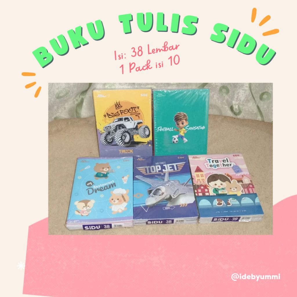 

BUKU TULIS SIDU ISI 38 LEMBAR - 10 BUKU/PACK