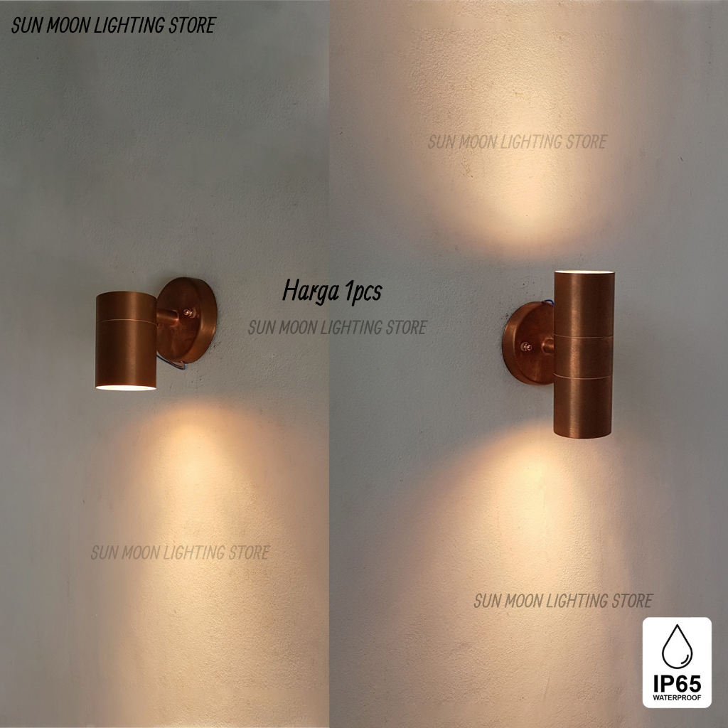 Lampu dinding minimalis 1arah 2arah body tembaga klasik