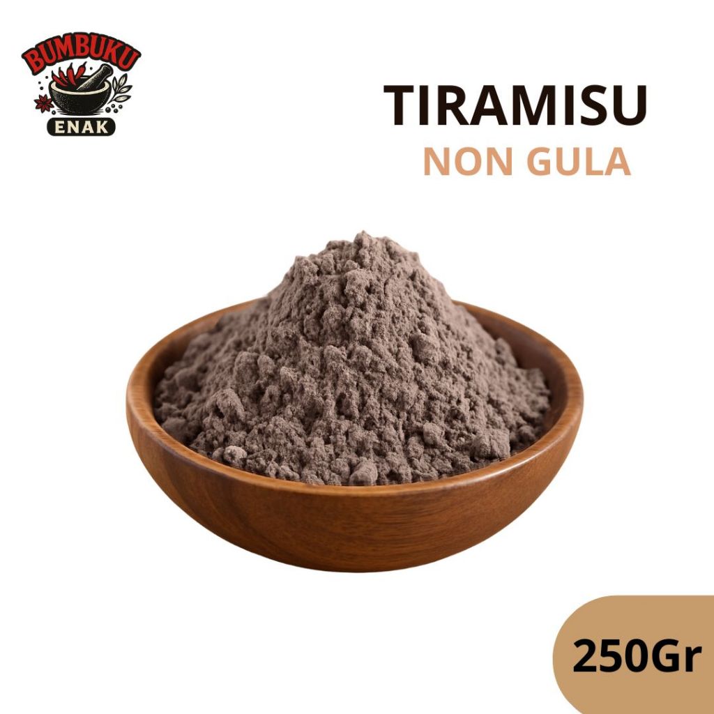 

Bumbu Tabur Non Gula Rasa Tiramisu 250gr (Bubuk Miunuman) – Rasa Dessert Premium ala Italia, Cocok untuk Minuman, Camilan & Usaha F&B Kekinian