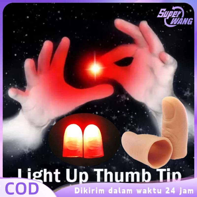 2pcs Lampu Jempol Led Sulap Jempol Alat Jempol Palsu Sulap Untuk Sulap Panggung Stage