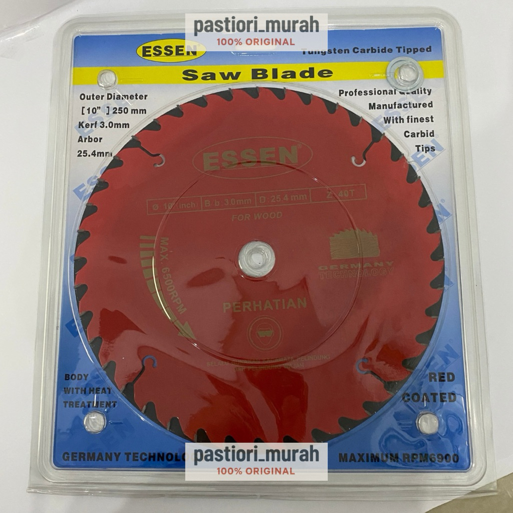 Mata Pisau KAYU Gergaji Circular Saw 10" 10in 24T  40T ESSEN / Circular Saw Blade 10x24T 10 x 24T 10
