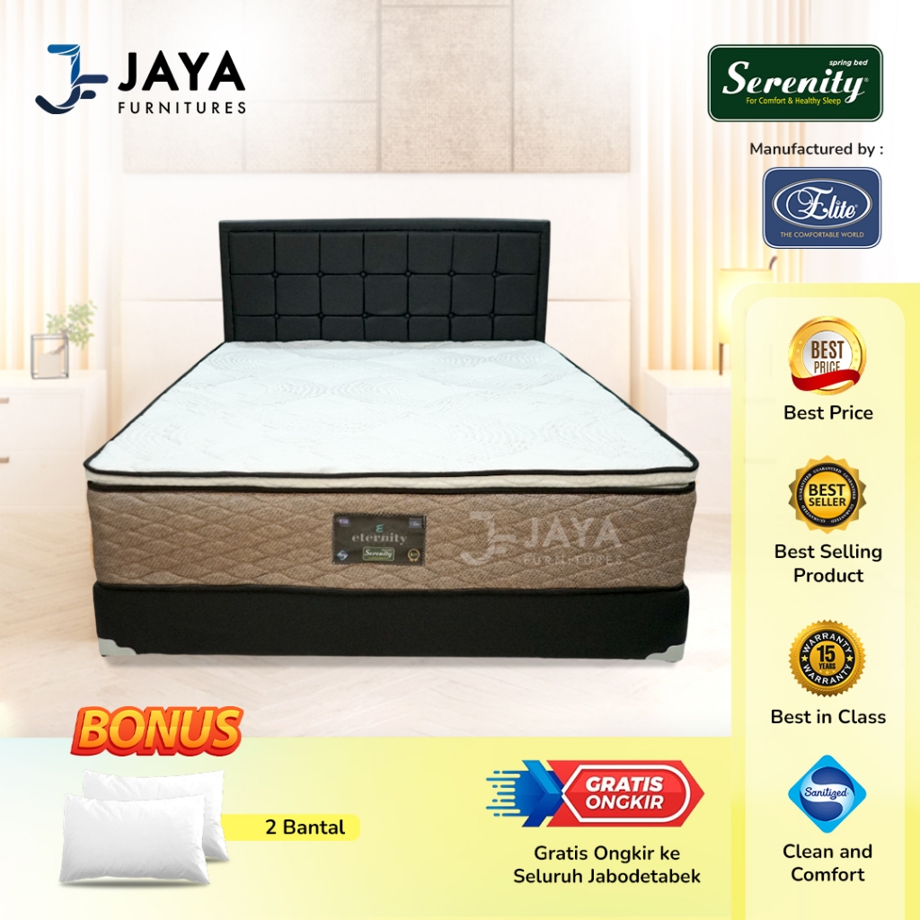 ELITE SERENITY SPRINGBED MATRAS MATTRESS KASUR ETERNITY FULL SET