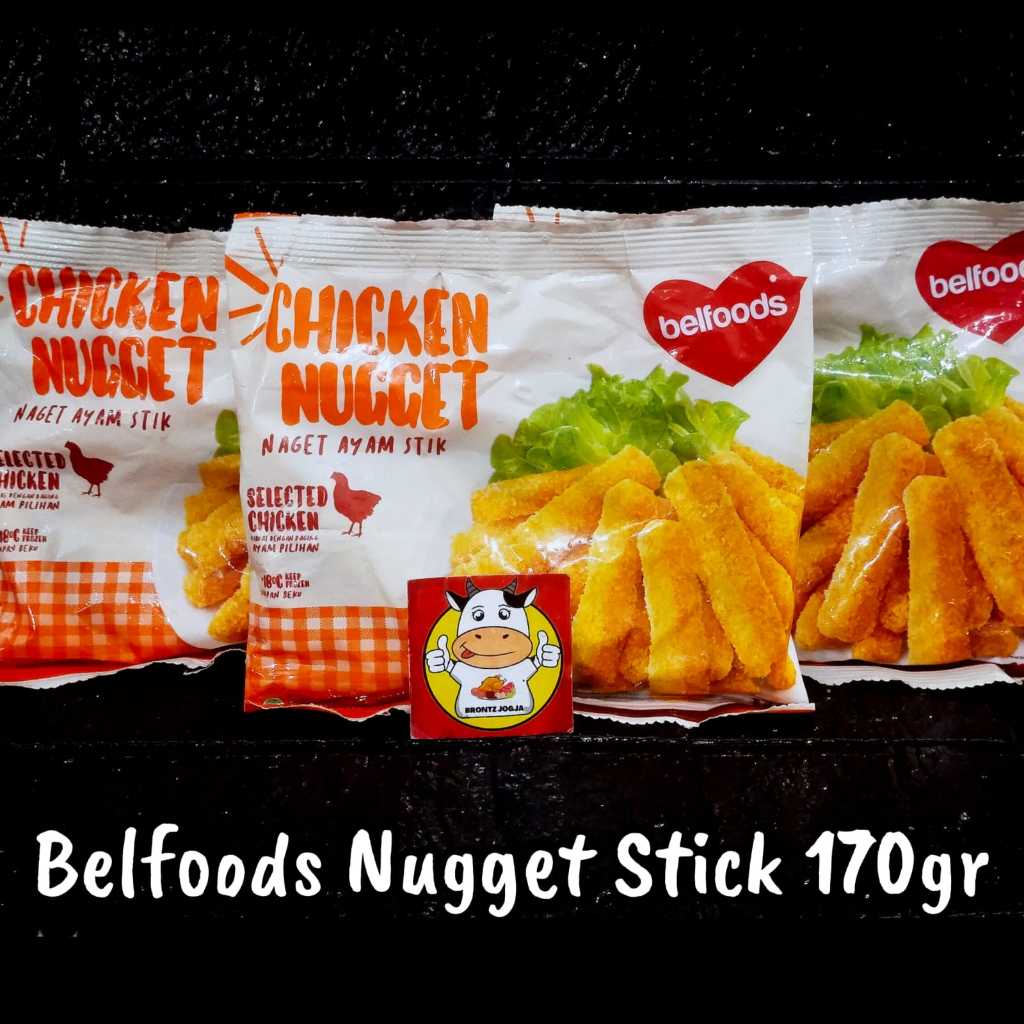 

BELFOODS CHICKEN NUGGET STICK 170GR - BELFOODS NUGGET AYAM 170GR - FROZEN FOOD - BRONTZ JOGJA