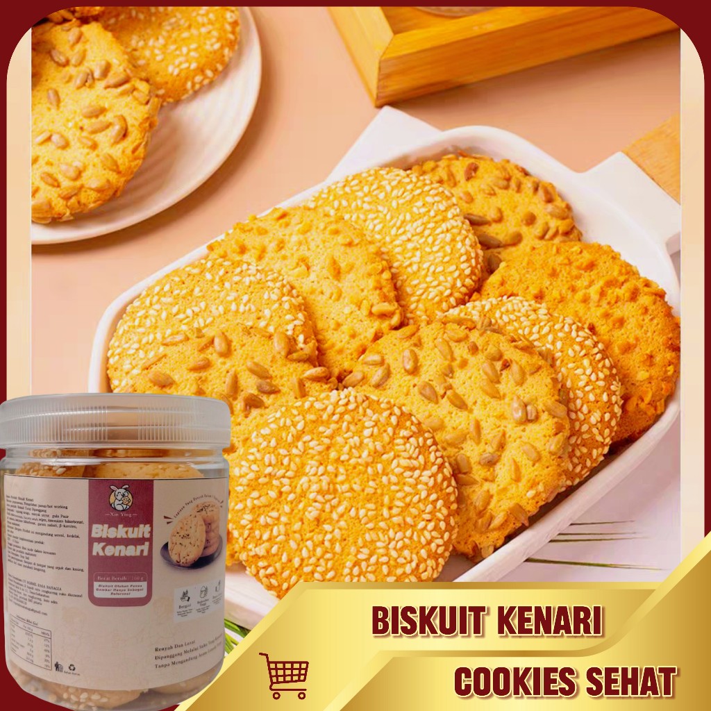 

Kue Kering Biskuit Kenari Wijen Putih/ Wijen Hitam/ Kacang Cemilan Cookies Manis - Toples 230gr