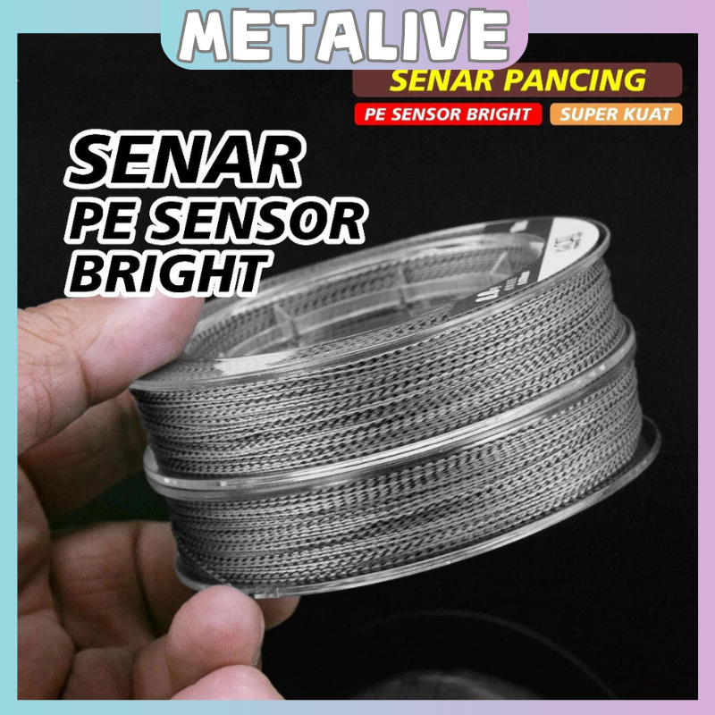 Tali Pancing Senar Pancing PE Sensor Bright Spekle Senar Pancing Nilon 50m Anti Keriting Kuat Fishin