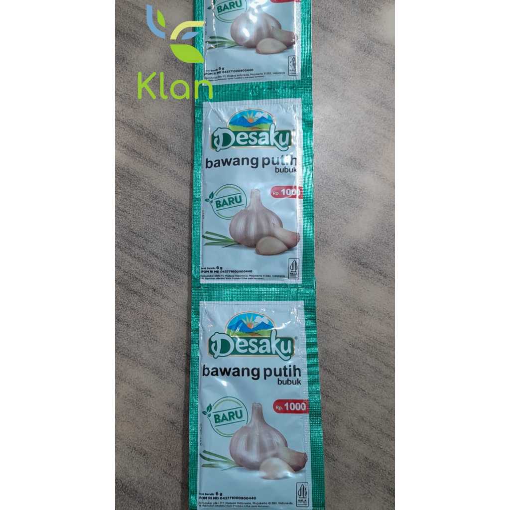 DESAKU BAWANG PUTIH BUBUK SACHET 1 RENTENG/ GARLIC POWDER 6GR