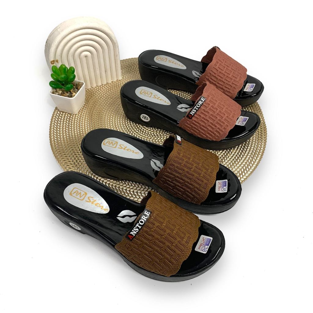 Sandal Wanita Model Terbaru-Sandal Wedges Terlaris Karet
