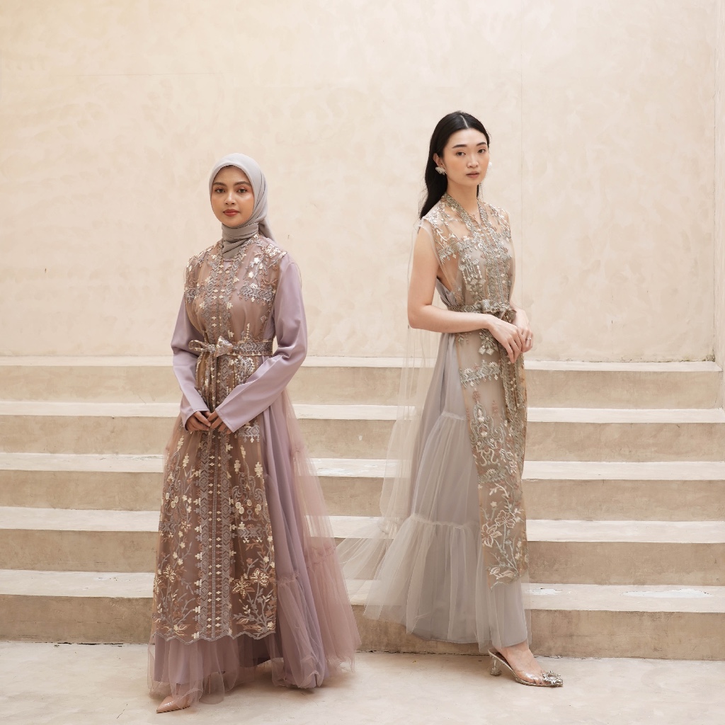 OFFICIAL CROI - Sahra Set Dress in Purple Haze & Silver in Hijab & Non-Hijab // dress hijabers / dre