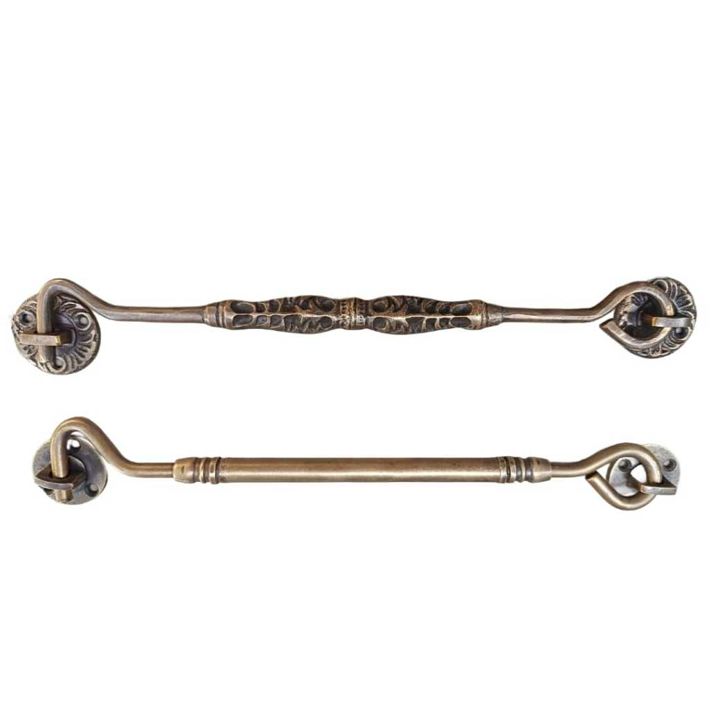 Hak Angin Jendela Kuningan Solid Motif Ukir Antik