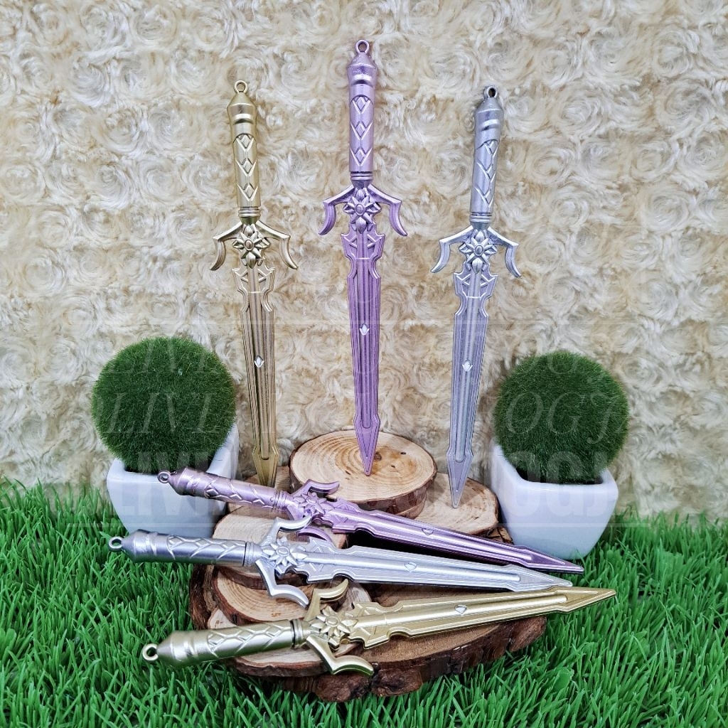 

Bolpoin Pedang Mainan Metalik 3 pcs Pena Mainan Pedang Set 3 pcs