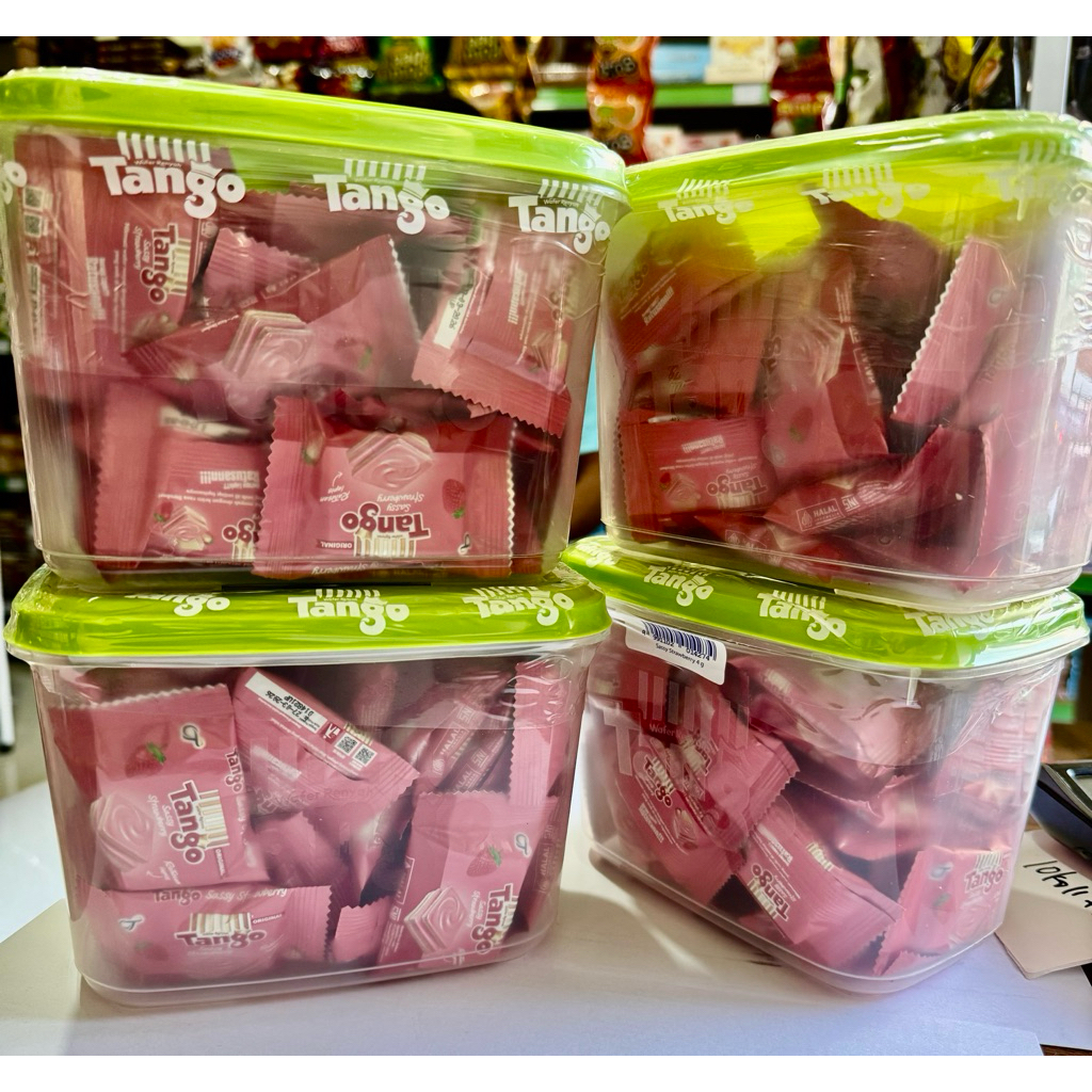 

Tango wafer mini Toples stroberi (5gr x 40gr)ECER per toples