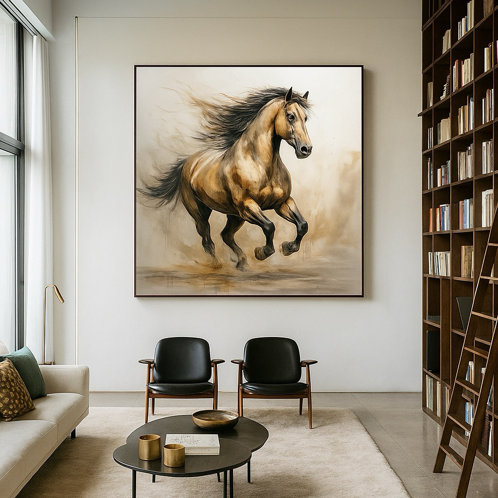 XY print kanvas lukisan kuda ANH-005