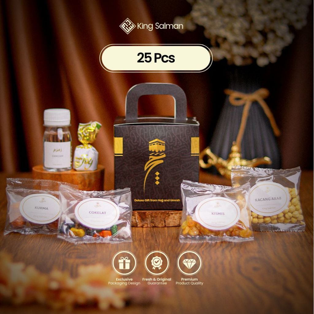 

King Salman - Oleh-Oleh Haji & Umroh SHAFA Black 25 Pcs - Gable Box