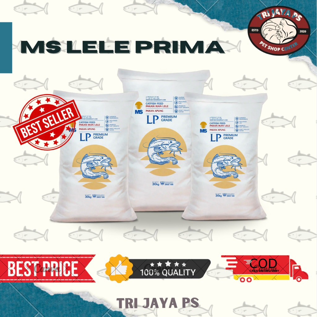 PAKAN IKAN MS LELE PRIMA PROTEIN 31-33%  LP-1 20kg,LP-2 30kg,LP-3 30kg