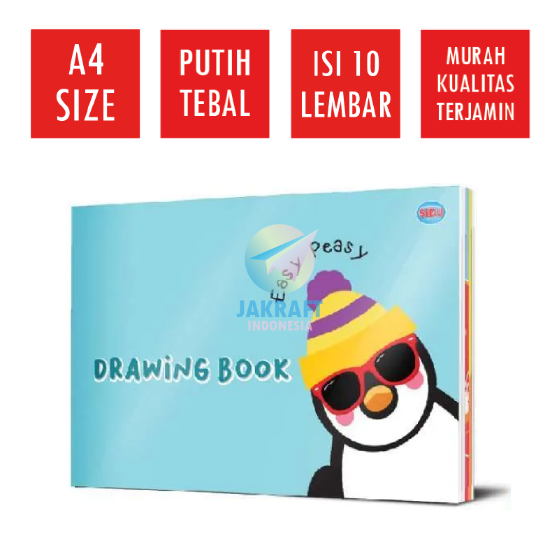 

(5 Pcs) Buku Gambar SiDU A4 isi 10 Lembar Putih Polos Tebal Kualitas Ekspor SDU-DB-10 Sinar Dunia