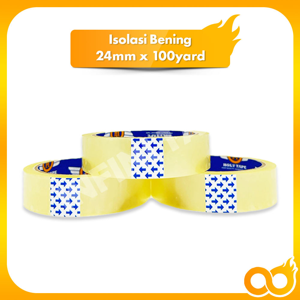 

Solasi / Isolasi / Solatip HOLYTAPE 24mm X 100 Yard X 45 Mikron