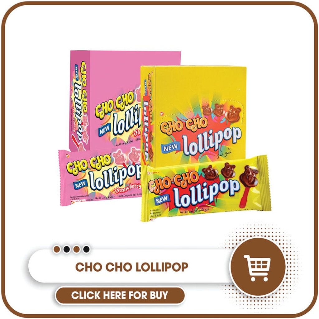 

DOLPHIN Cho Cho Lollipop Box - Chocolate - Strawberry (Isi 24pcs)