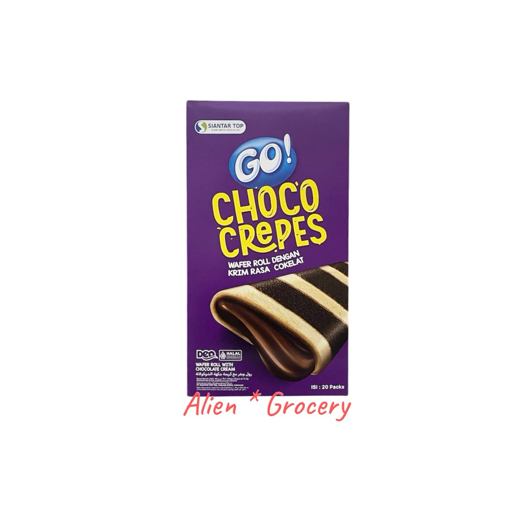 

GO Choco Crepes Coklat Wafer Roll Cream Chocolate isi 20pcs