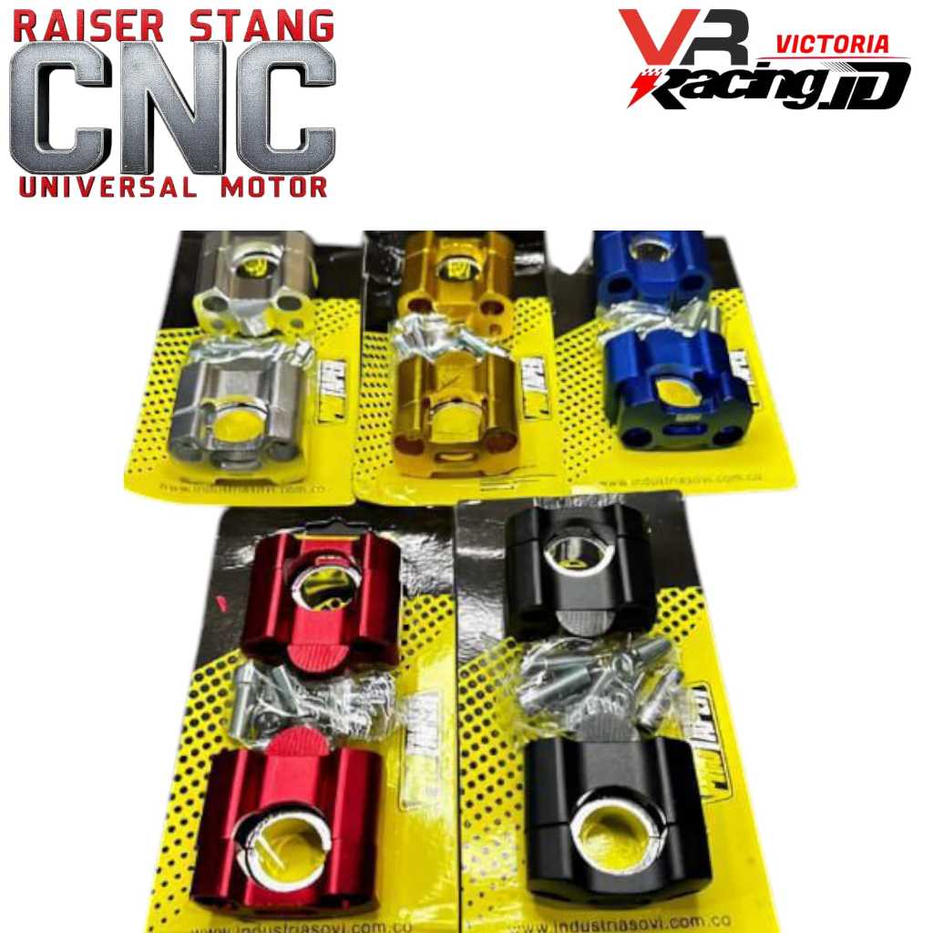 RISER RAISER STANG CNC UNIVERSAL SEMUA MOTOR RAISER STANG TRAIL PENINGGI STANG MOTOR  VCT55
