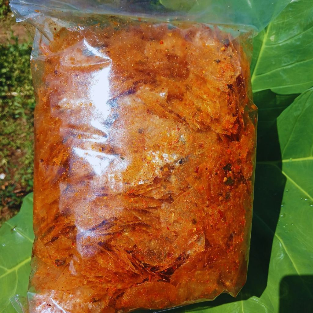 

Keripik Kaca kemasan 500gr Pedas Daun Jeruk