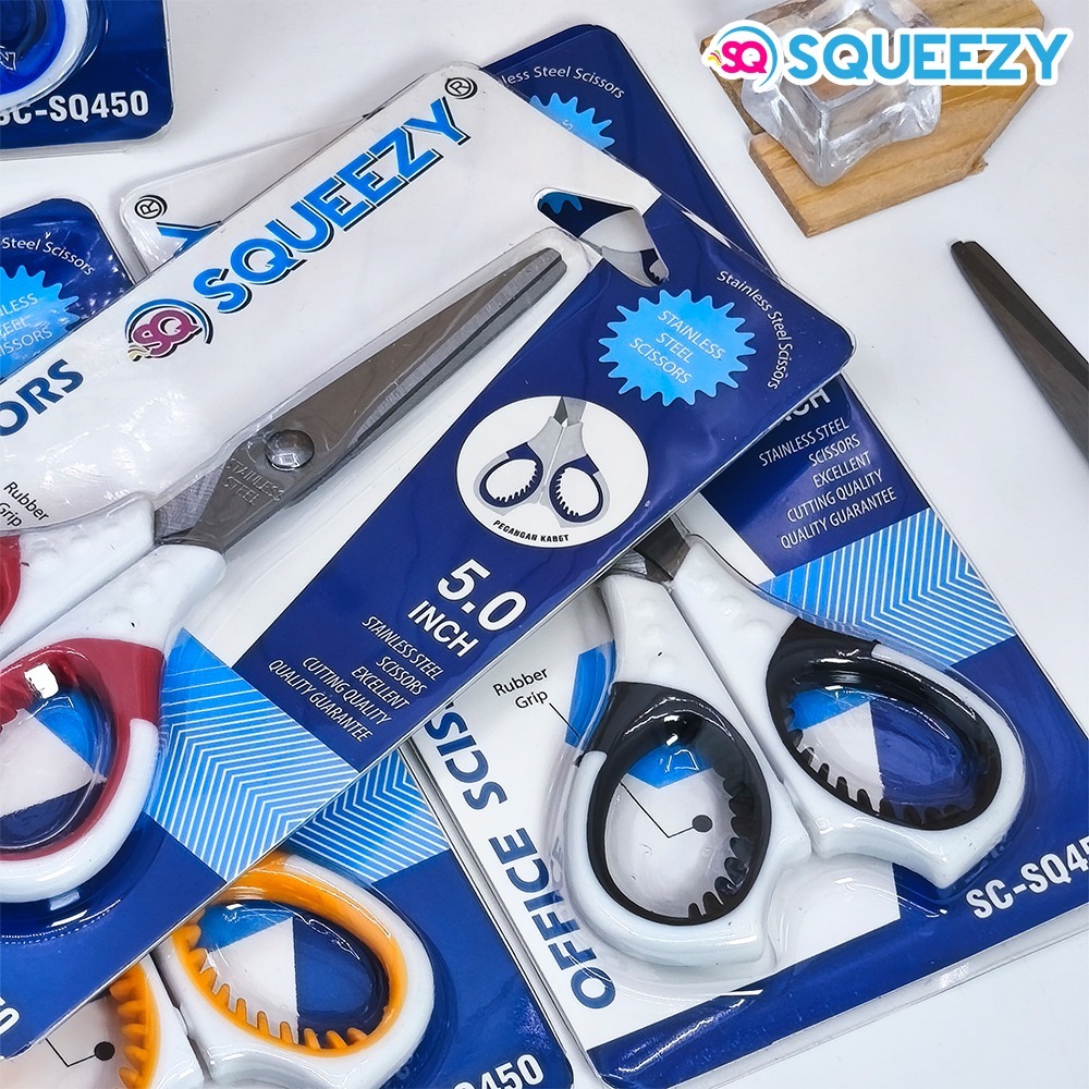 

Gunting Kertas Transparan Stainless Steel Squeezy Scissor 5.0" | 7.0" | 8.0