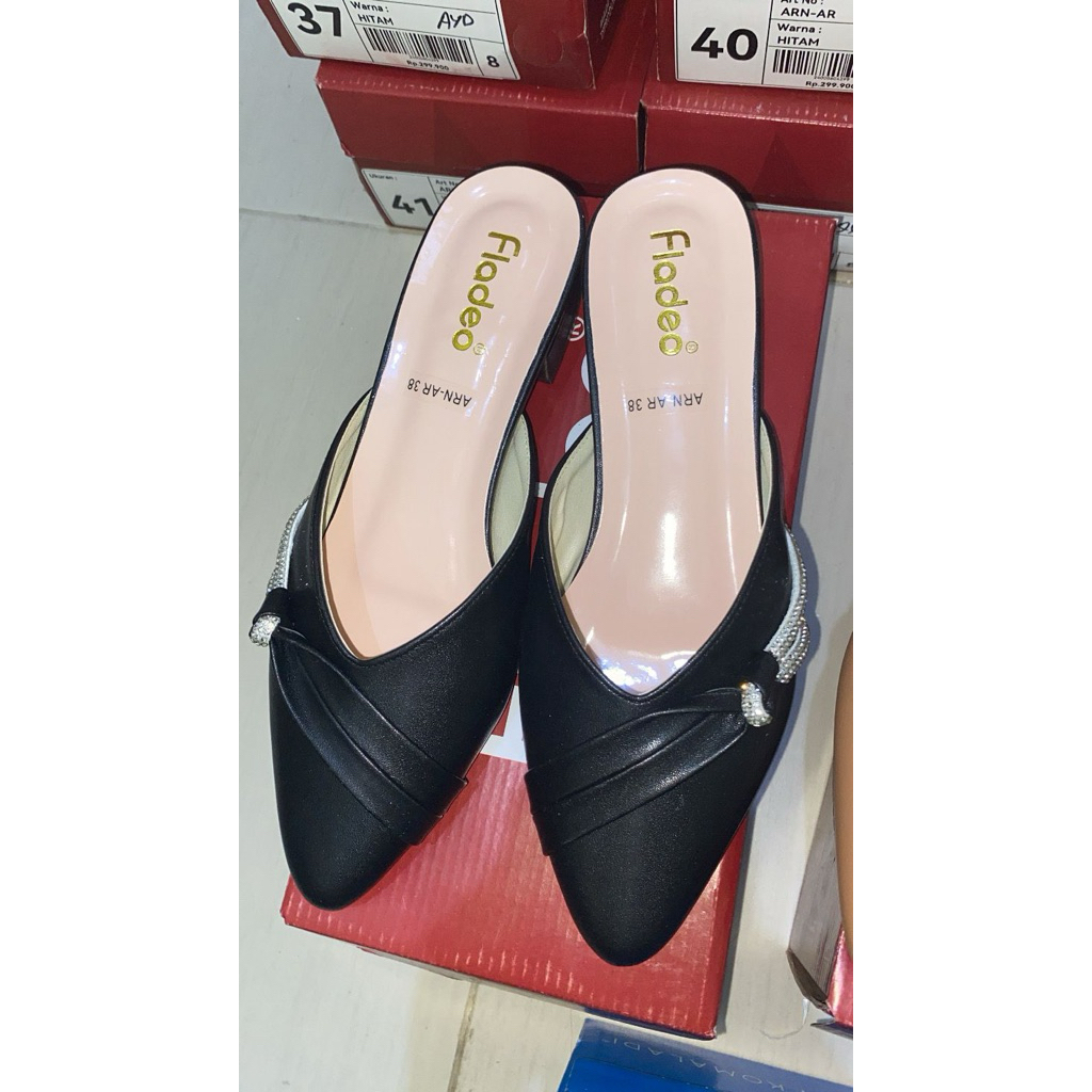 Original Fladeo Shoes Hak 3 cm | Sepatu wanita Sepatu Kantor Flatshoes Kantor Sepatu Formal Wanita